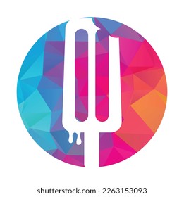 Ice cream stick logo template. Ice Cream Stick Vector Icon Illustration. Sweet Food Icon Concept.