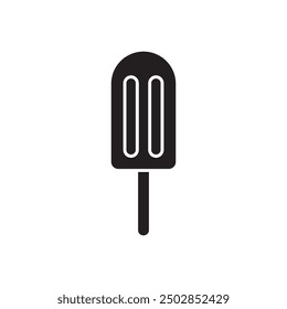 Ice cream stick, Popsicle ice cream stick flat simple illustration on white background..eps