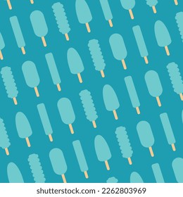 ilustración vectorial de palo de helado o de paleta, aislada en fondo azul, adecuada para fondo