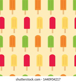 ice cream stick seamless pattern.