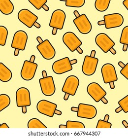 Ice Cream Stick Seamless Pattern Background . 