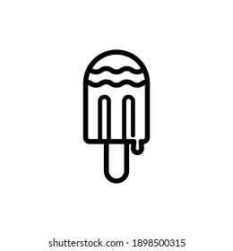 Ice cream stick thin line icon