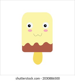 ice cream stick with two eyes