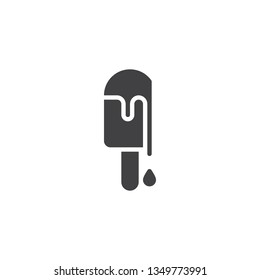 Ice cream stick vector icon. filled flat sign for mobile concept and web design. Popsicle glyph icon. Dessert snack symbol, logo illustration. Pixel perfect vector graphics