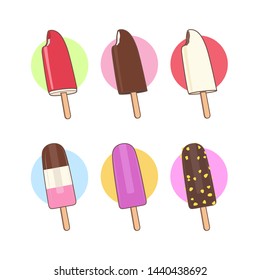 Ice Cream Stick Vector Illustration