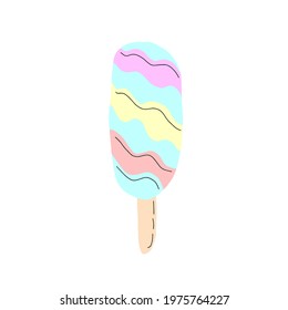 ice cream stick, vector illustration, Hand drawn, doodles