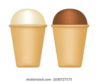 Ice cream stick. Vector illustration isolated on white background.