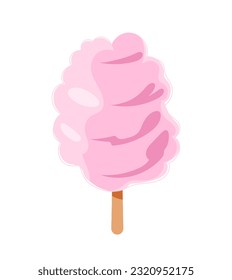 Ice cream sticker concept. Sweet and unhealthy food. Dessert and delicacy. Sticker for social networks and messengers. Cartoon flat vector illustration isolated on white background