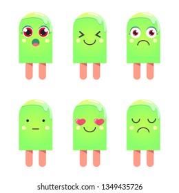Cute Colorful Smiley Popsicle STICKER