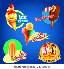 ice cream stickers
