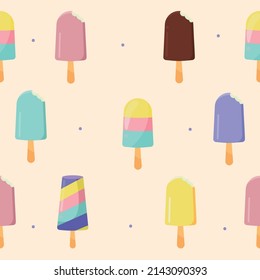 diseño de patrones de helados en palos