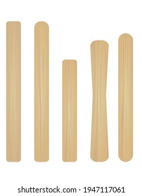 Ice cream sticks. vector illustration