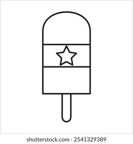 Ice cream stock icon outline vector