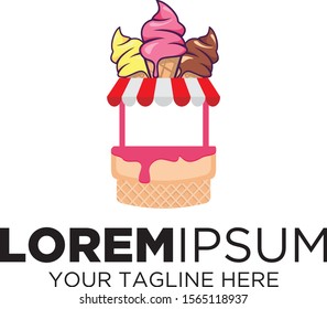Ice Cream Store Booth Logo
