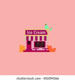 Ice Cream  Store Design Template Vector Illustration
