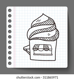 ice cream store doodle