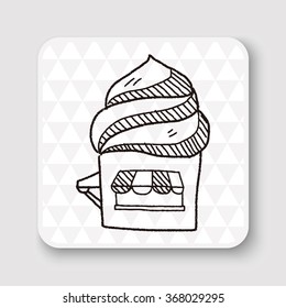 ice cream store doodle