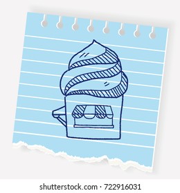 ice cream store doodle