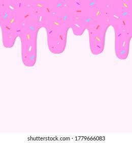 Dripping Pink Glaze Abstract Background Donut Stock Illustration 1185514393