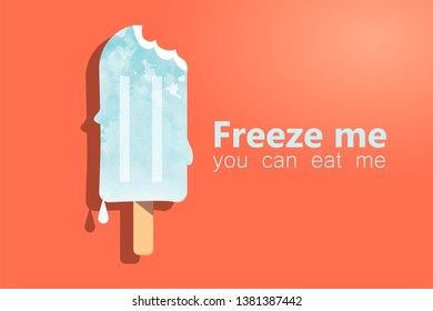 Ice cream summer banner.ice cream advertising
