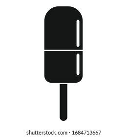 Ice cream summer beach icon. Simple illustration of ice cream summer beach vector icon for web design isolated on white background