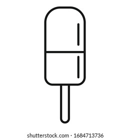 Ice cream summer beach icon. Outline ice cream summer beach vector icon for web design isolated on white background
