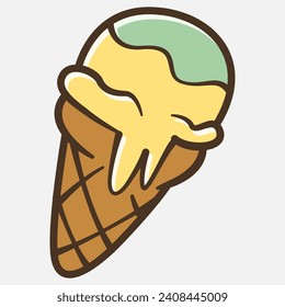ice cream summer frozen icon