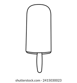 ice cream summer heat chocolate icon element line doodle vector illustration