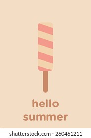 ice cream summer illustration