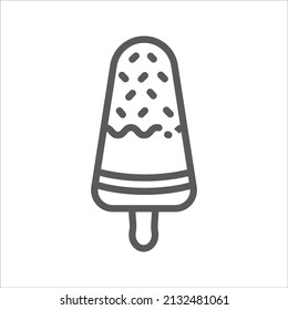 Ice Cream Summer Simple Line Icon