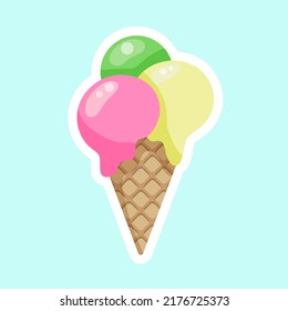 Ice cream summer tasty dessert