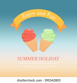 Ice cream in summer time.