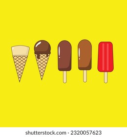 ice cream from summer vector art