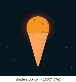 ice cream with Sun flavor. concept art if planet become a ice cream