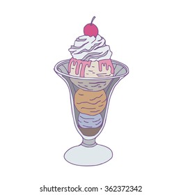 Ice cream sundae