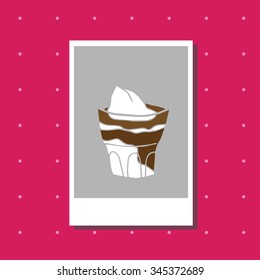 Ice cream sundae cartoon drawing