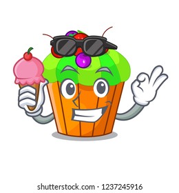 With ice cream ice cream sundae cupcakes on character