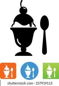 Ice cream sundae icon