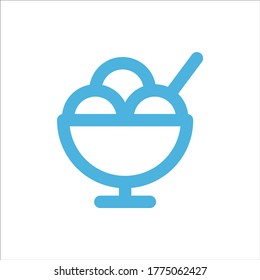 ice cream sundae icon flat vector logo design trendy illustration signage symbol graphic simple