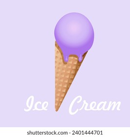 helado, sundae, helado de vainilla, comida dulce, morado, arándano, elemento de diseño del paquete