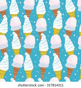 ice cream,  sweet and cut pattern, food 