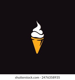 helado dulce delicioso snack logo Ilustración vectorial Plantilla diseño