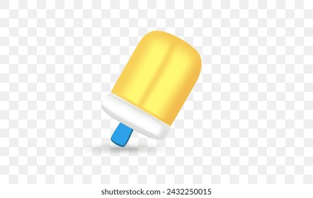 Ice cream sweet design simple 3d. Vector illustration