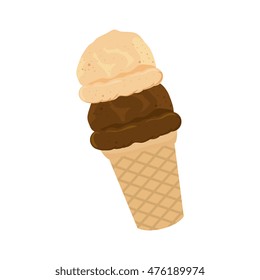 ice cream sweet dessert creamy cold food vector illustration