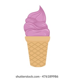 ice cream sweet dessert creamy cold food vector illustration