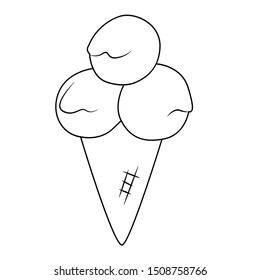 
ice cream sweet dessert vector illustration
