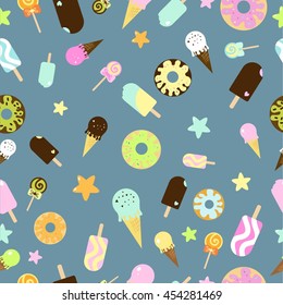 Ice cream sweet pattern