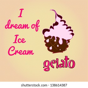 Ice cream sweet pink wallpaper