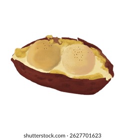 Ice cream, sweet potato, butter, and dessert food