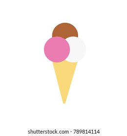 Ice cream sweets flat icon